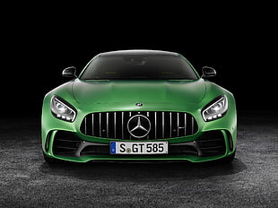 green Mercedes-Benz car HD wallpaper