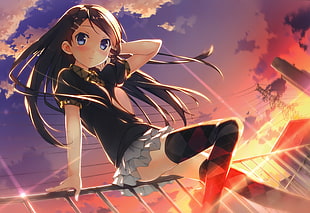female anime character, anime, Kantoku, Miyaguchi Hiromi HD wallpaper