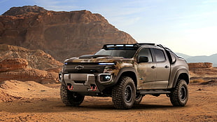 gray Chevrolet SUV, Chevrolet, Colorado, desert, car