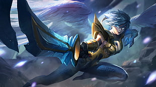 Riven from League of Legends, fantasy art, magic, armor, sword HD wallpaper