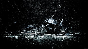 mask digital wallpaper, The Dark Knight Rises, mask, shattered, dark HD wallpaper
