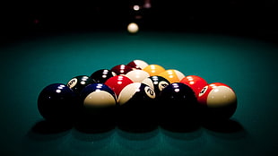 set of cue balls, billiard balls HD wallpaper