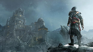 Assassin's Creed digital wallpaper, fantasy art, Ezio Auditore da Firenze, Assassin's Creed, video games