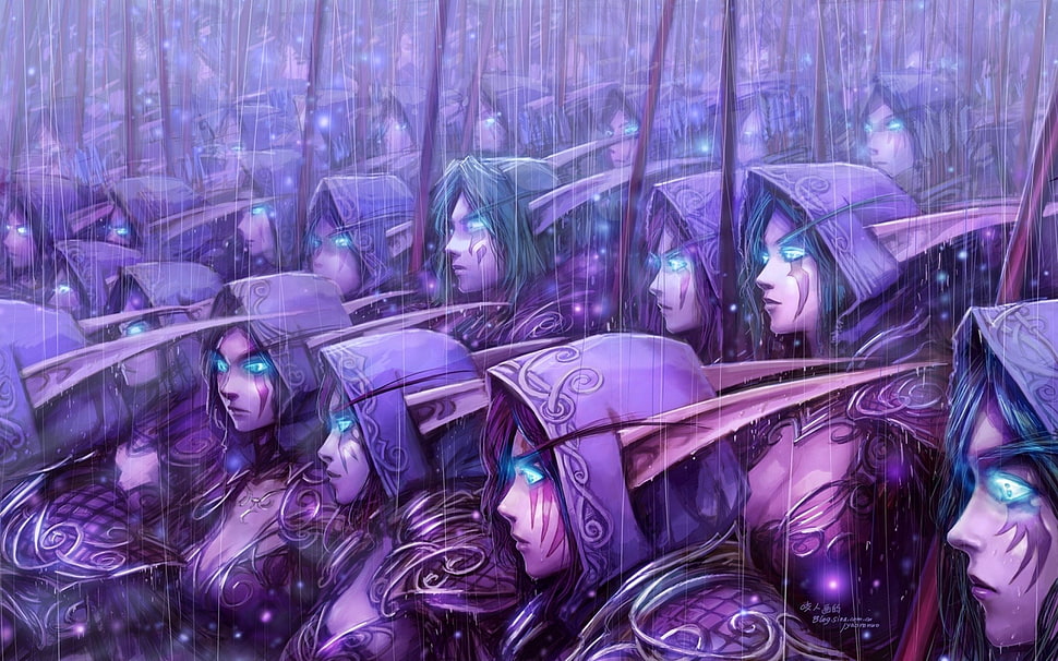 elf army digital wallpaper, artwork, fantasy art, elves, World of Warcraft HD wallpaper