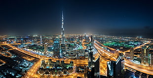 panoramic photography of city, landscape, cityscape, Dubai, skyscraper