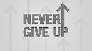 Never Give Up, text, typography, cringy, quote HD wallpaper