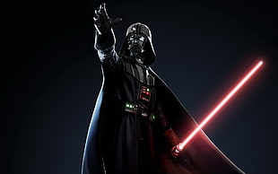 Star Wars Darth Vader holding light saber sword