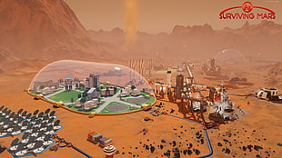 Surviving Mars illustration, Surviving Mars, screenshot, 4k