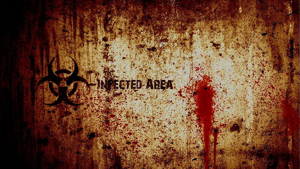 Infected Area digital wallpaper, infection, blood, biohazard HD wallpaper