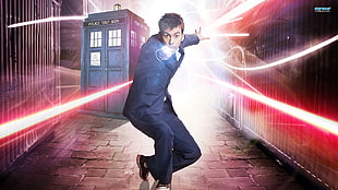 Doctor Who digital wallpaper, Doctor Who, The Doctor, TARDIS, David Tennant