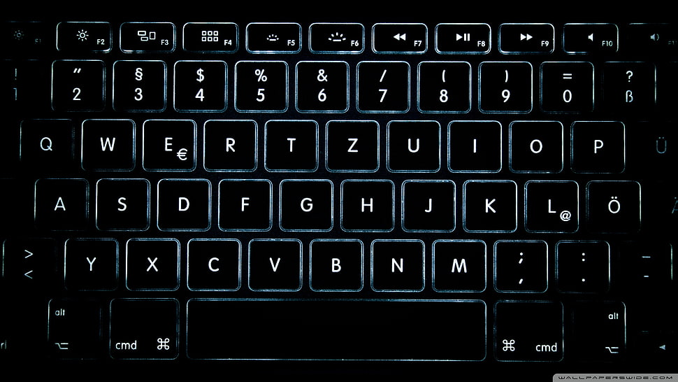 black compute keyboard HD wallpaper