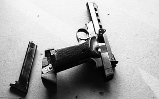 black automatic pistol, photography, pistol, gun, Target pistol