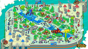 League of Legends map illustration HD wallpaper