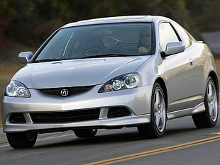 silver Acura RSX coupe