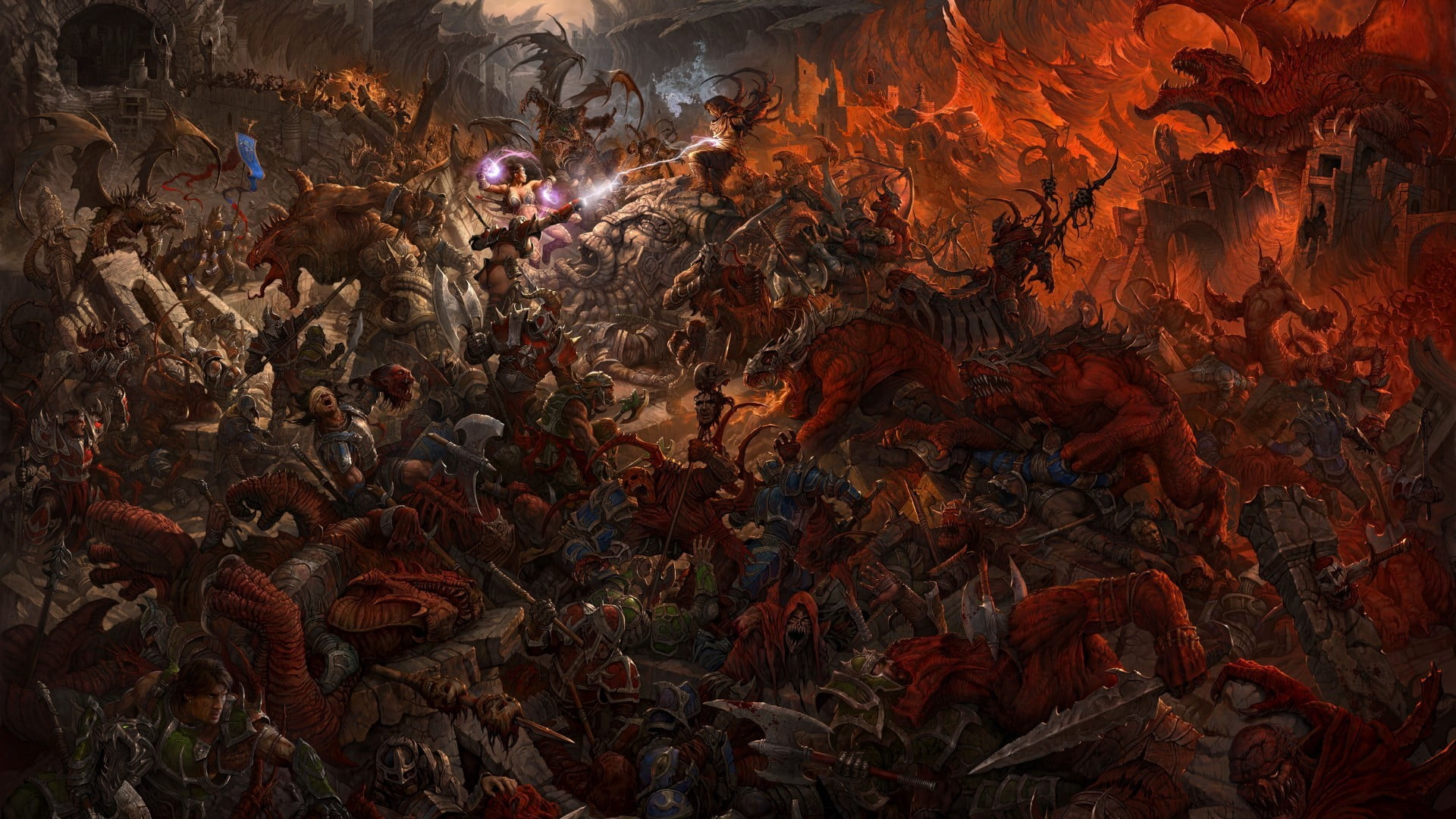 demons at war action scene screenshot