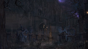 castle wallpaper, Bloodborne, screen shot, video games