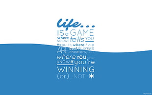 Life is Game quote HD wallpaper