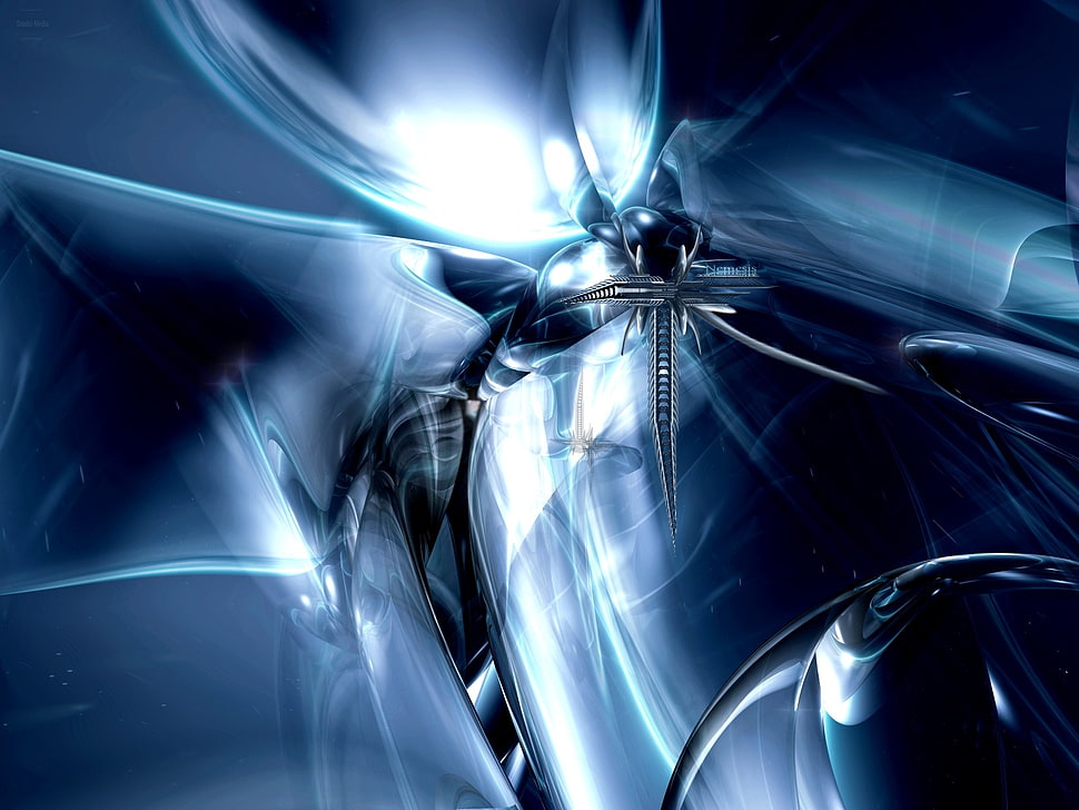 blue abstract wallpaper HD wallpaper