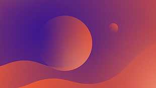 purple and orange abstract painting