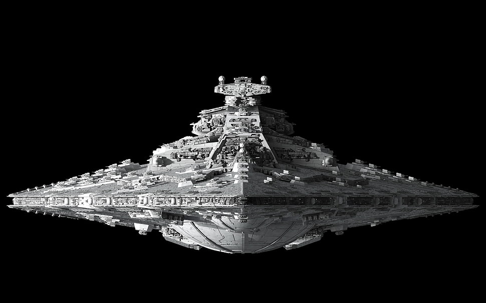 minimalism, Star Destroyer, Star Wars, render HD wallpaper