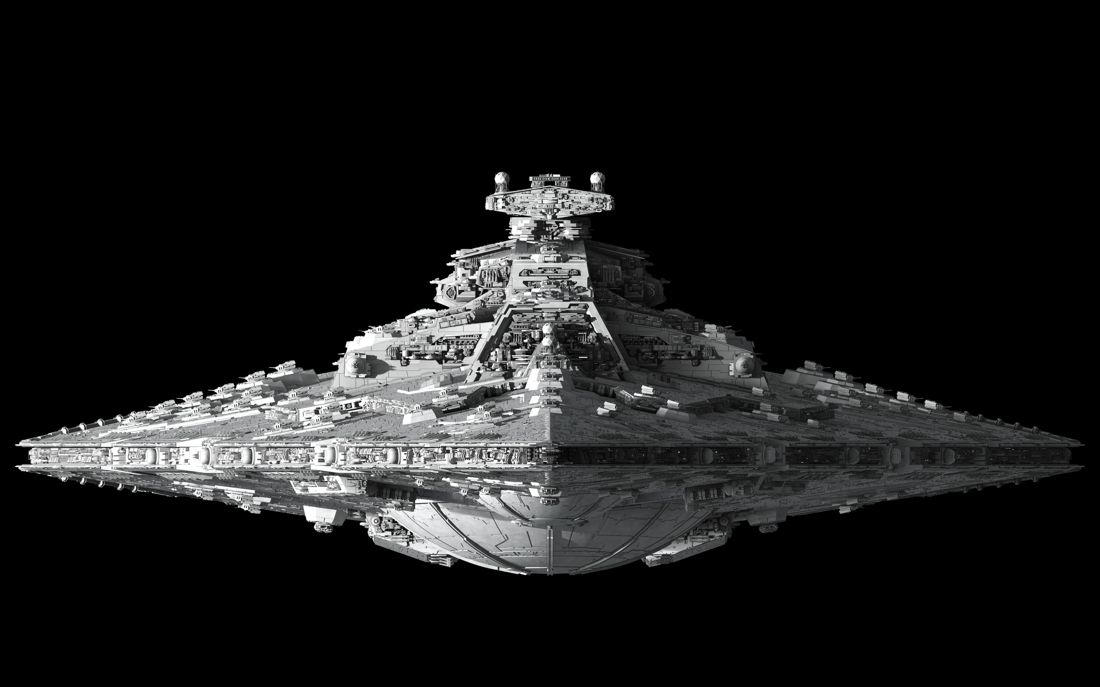 minimalism, Star Destroyer, Star Wars, render