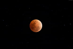 full moon, moon eclipse, space, 4k