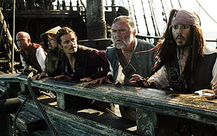 Johnny Deep, Pirates of the Caribbean, Jack Sparrow, Orlando Bloom, movies HD wallpaper