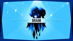 photo of blue and teal Braum ad