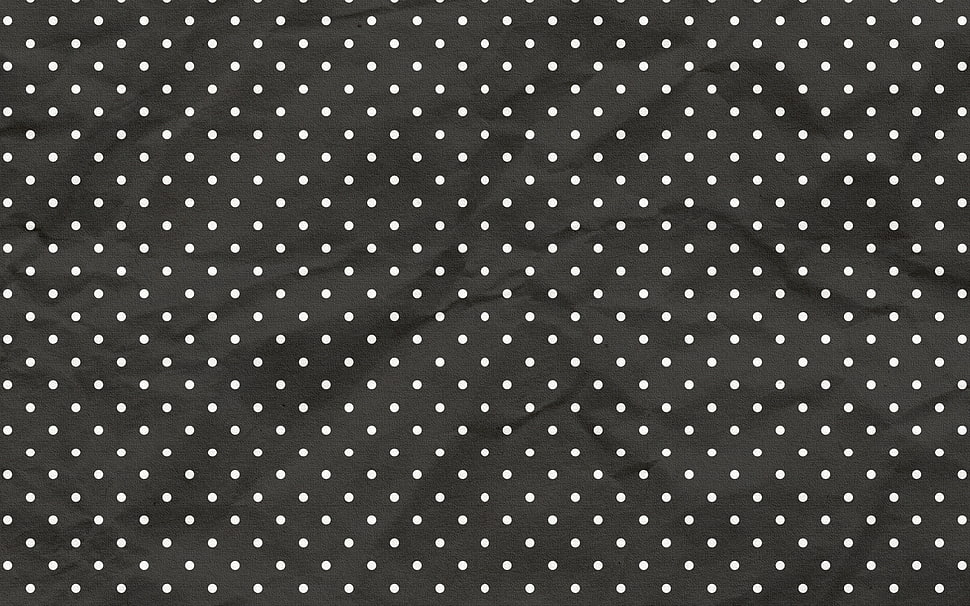 black and white polka dot fabric HD wallpaper
