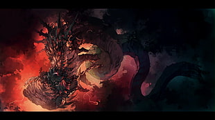 gray dragon illustration, Castlevania: Lords of Shadow, video games, concept art, Castlevania