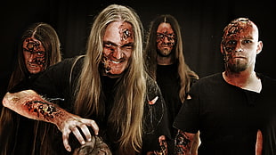4-man band wearing zombie prosthetics HD wallpaper