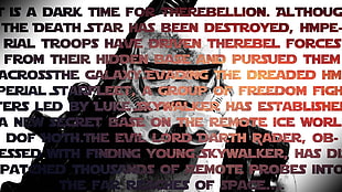 is a dark time text, stormtrooper, Star Wars, typography, double exposure