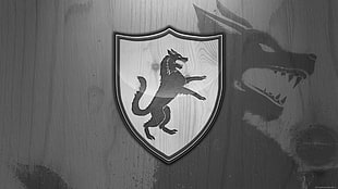 grey and black wolf sigil, Game of Thrones HD wallpaper