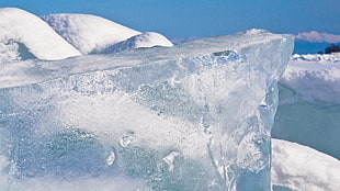 white iceberg, ice, snow, glaciers HD wallpaper