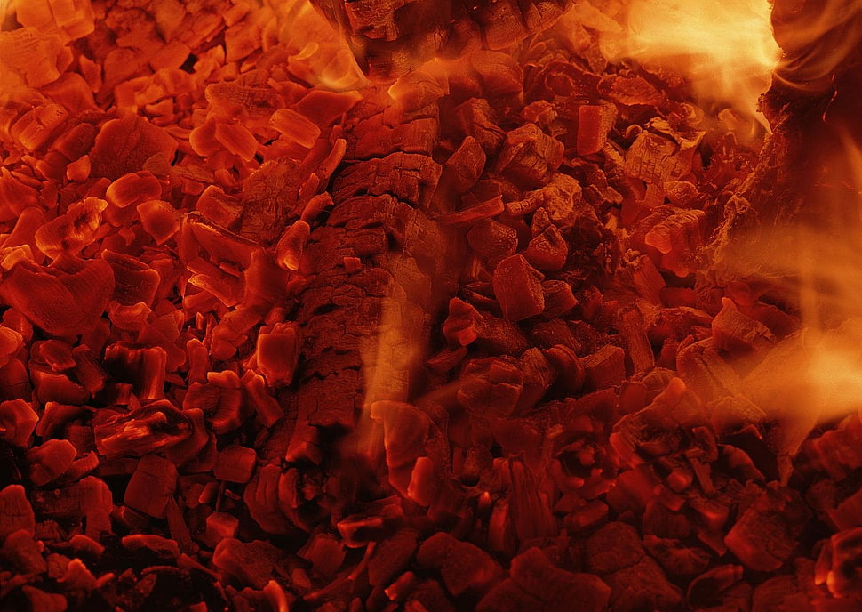 orange flame, fire HD wallpaper