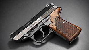 brown and gray P5 compact pistol, gun, pistol, Walther, Walther P5