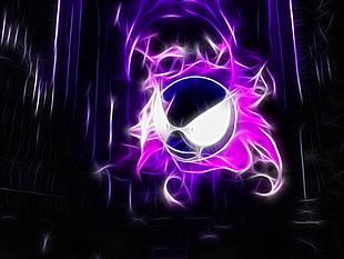 purple and white character with light flame wallpaper