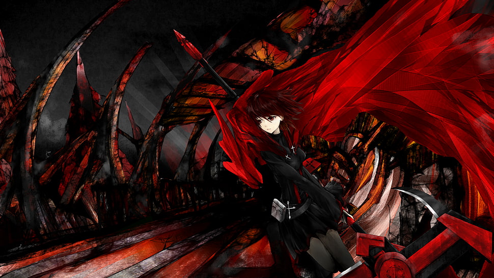 female anime character illustratio n HD wallpaper
