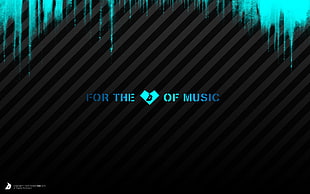 For the love of music logo, music, DJ, text HD wallpaper