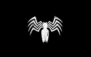 white spider logo, Venom, Spider-Man, logo, spider