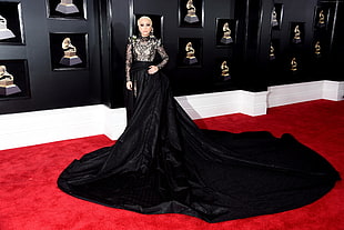 Lady Gaga, Lady Gaga, dress, Grammy 2018 HD wallpaper