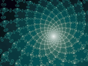 green and white flower optical illusion 3D wallpaper