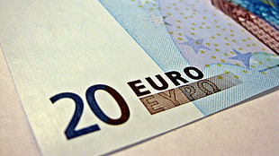 20 Euro banknote, euros, money HD wallpaper