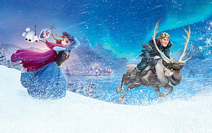 Disney Frozen Stan and Queen Anna, Princess Anna, Olaf, Kristoff (Frozen), Sven (Frozen) HD wallpaper