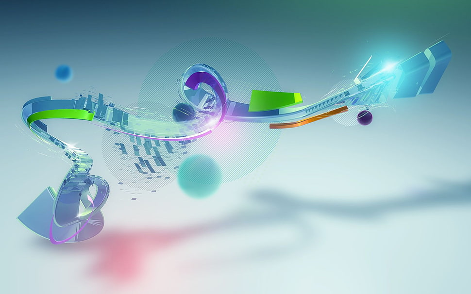 3D scribble graphic HD wallpaper