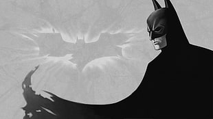 grayscale photo of Batman