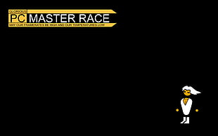 black and red Supreme logo, PC gaming, Master Race, simple background, Zero Punctuation