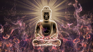 Buddha digital graphic wallpaper HD wallpaper