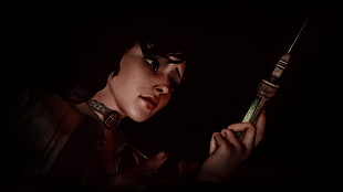 person holding syringe digital wallpaper, BioShock Infinite, Elizabeth (BioShock)