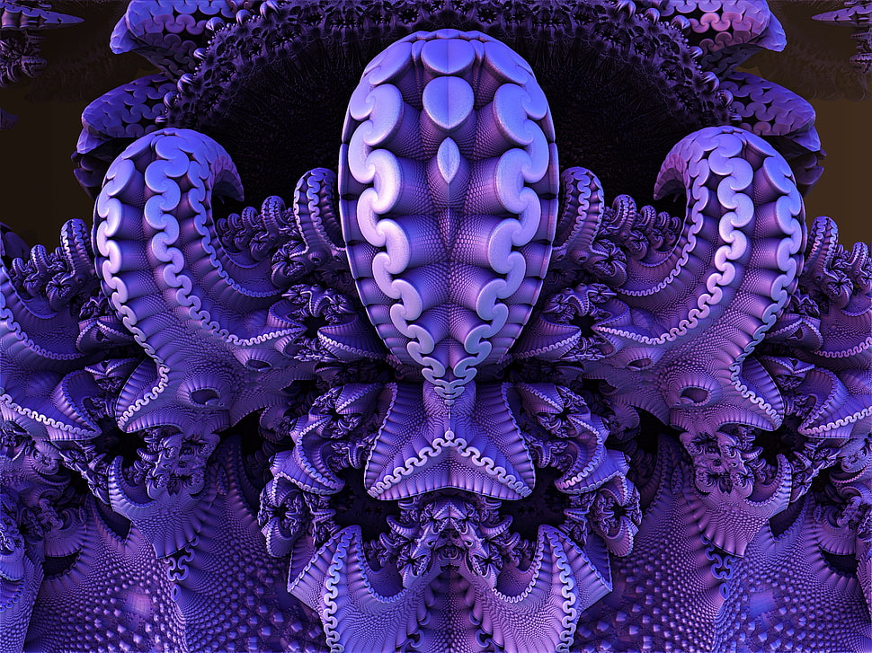 purple octopus illustration, Sea sponge, Surface, Patterns HD wallpaper